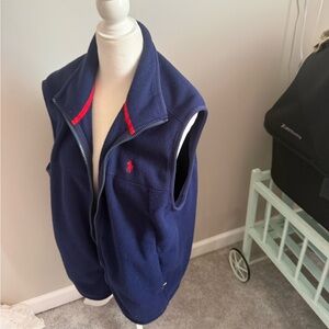 Vintage U.S. Polo. Navy Blue Vest with Red Accents